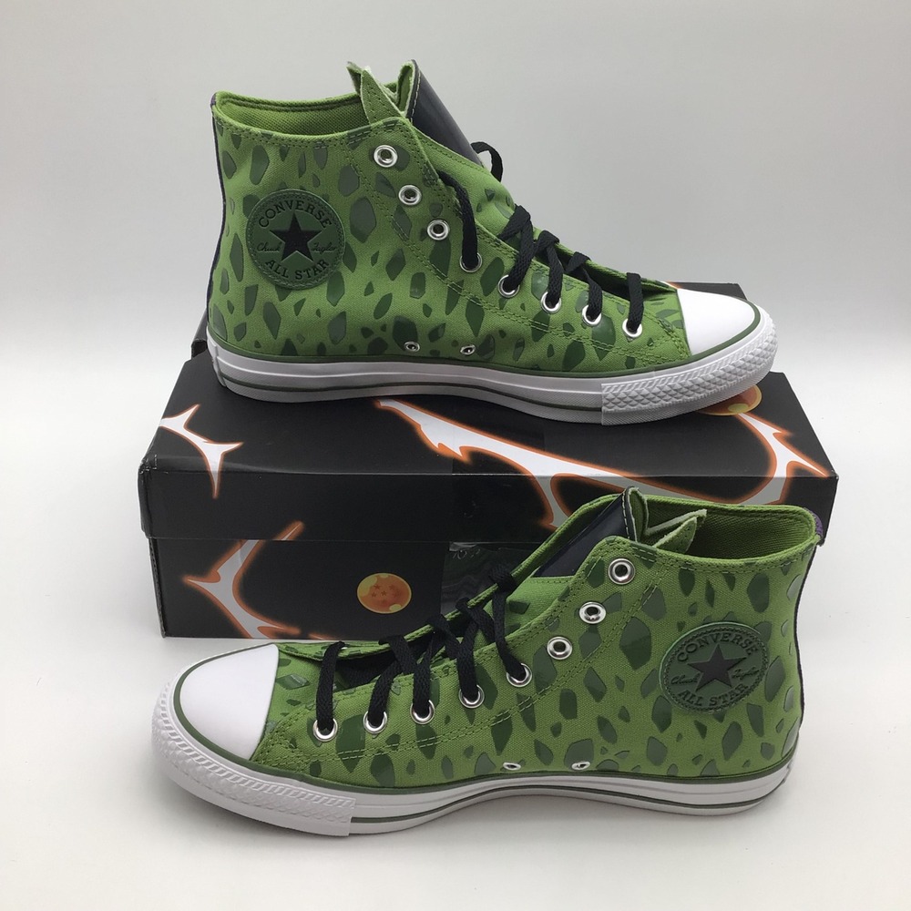 Converse x Dragon Ball Z Cell CTAS Hi Green A21845C Mens Size 11 NEW
